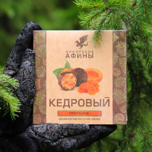 Кедровый грильяж с курагой / 125 г