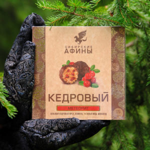 Кедровый Метеорит с клюквой в шок. глазури / 125 г